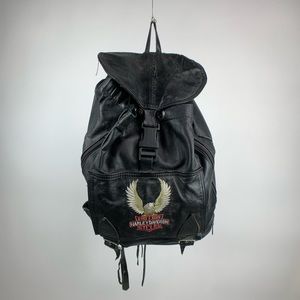 Vintage Harley Davidson Leather Backpack
